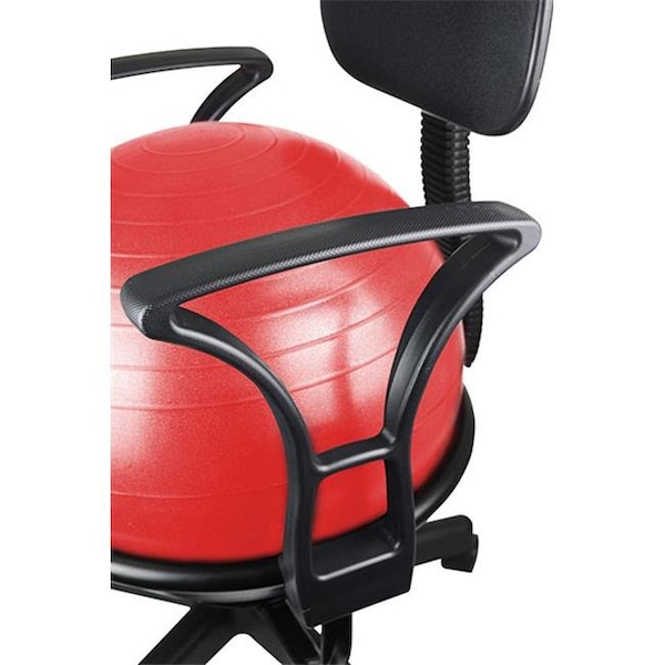 Fabrication Enterprises 30-1791R Cando Metal Mobile Ball Stabilizer Chair With Arms Ball; Red 30-1791R - main